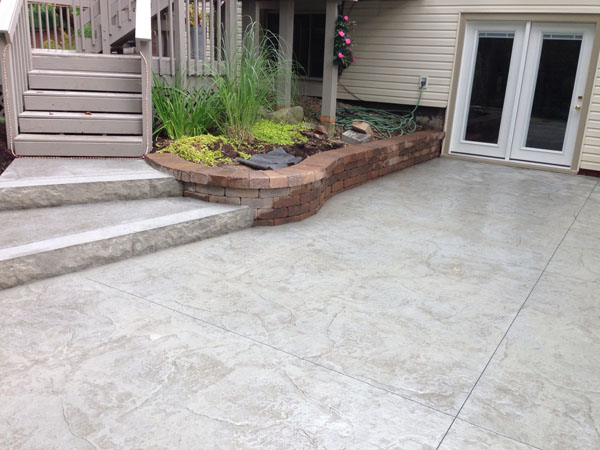 1.2 After Stamped Concrete Walkout Basement Patio